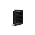 GRILLE A LAMELLES DECOMPRESSION/VENTILATION 20X20cm NOIR/ACIER DEVAUX